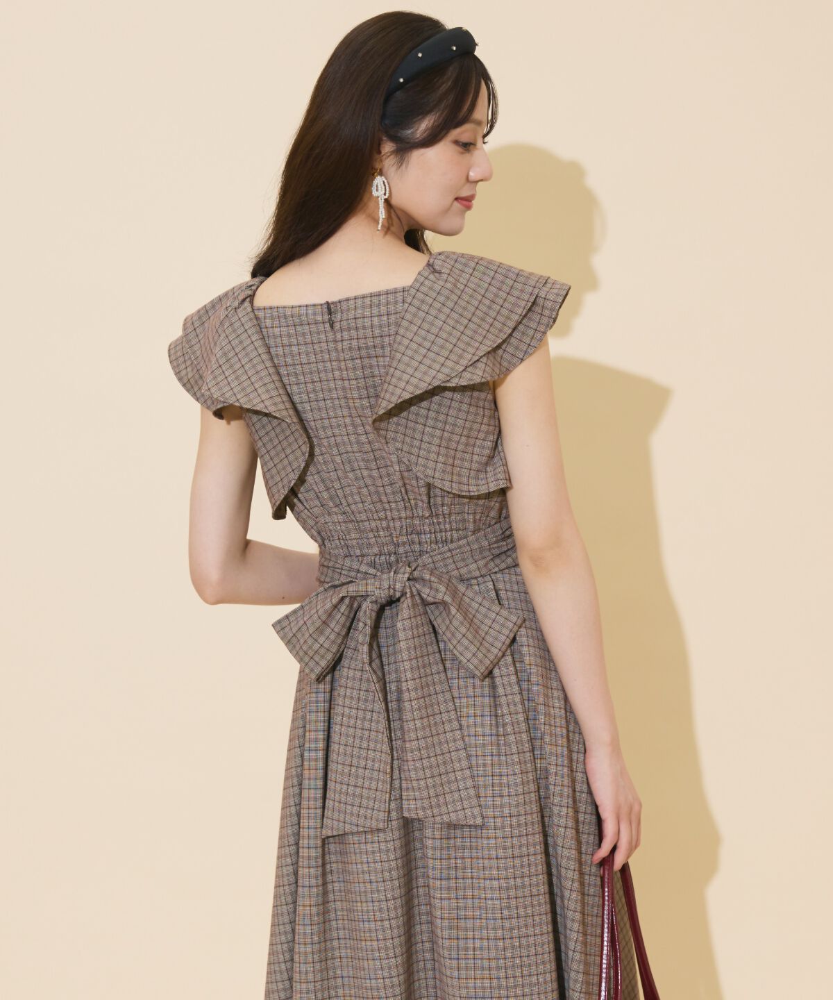 WILLSELECTION「ラッフルスリーブバックリボンワンピース」|ワンピース|