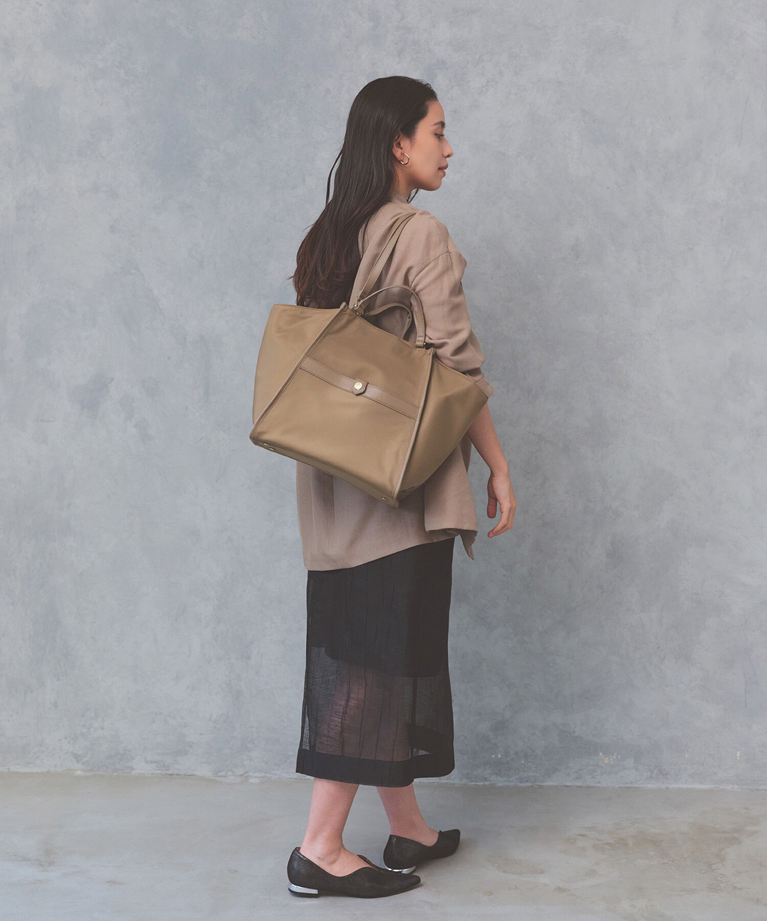 TOPKAPI TREASURE「【TREASURE TOPKAPI】ナイロン 2way レザーハンドル トートバッグ 」|トートバッグ|