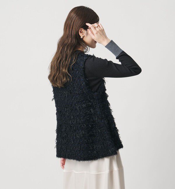 UNITED ARROWS「ミックスヤーン ペプラム ベスト」|ベスト・ジレ|