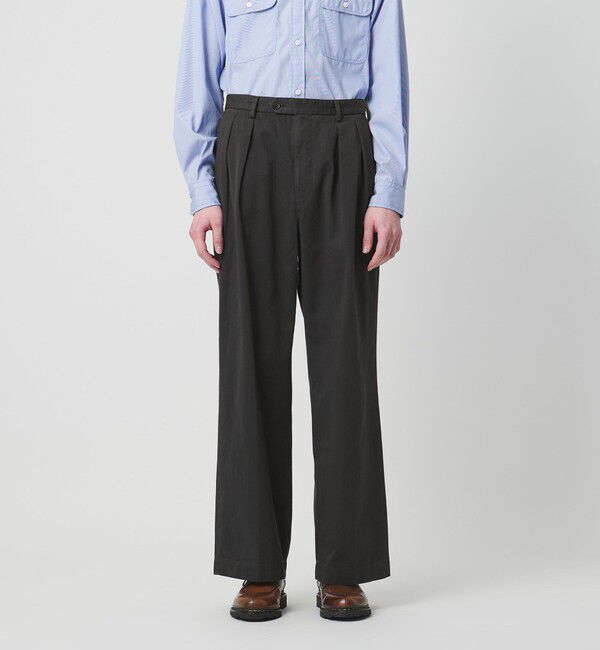 UNITED ARROWS「＜District＞コットン ツイル オーバーダイ 2プリーツ パンツ」|チノ|