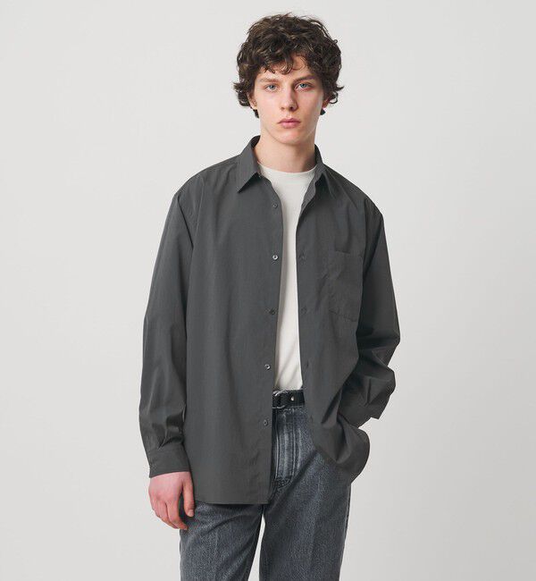 UNITED ARROWS「フォーシーズンズ ポプリン レギュラーカラーシャツ　ヨコストレッチ」|シャツ・ブラウス|BLACK