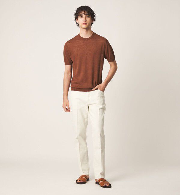 UNITED ARROWS「リネン/コットン ニット Tシャツ」|Tシャツ・カットソー|