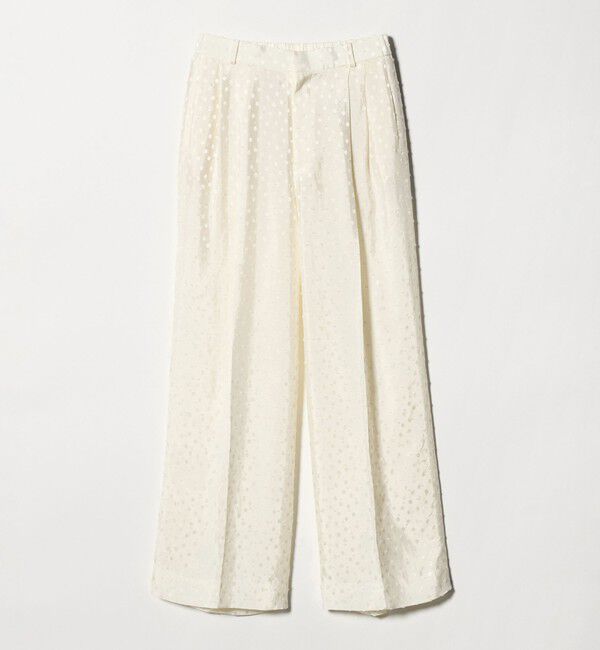 UNITED ARROWS「ドット サテン 2タック ワイドパンツ」|スラックス|