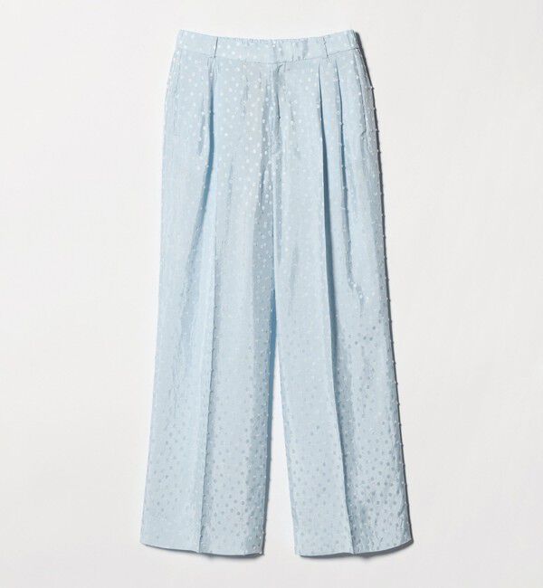 UNITED ARROWS「ドット サテン 2タック ワイドパンツ」|スラックス|