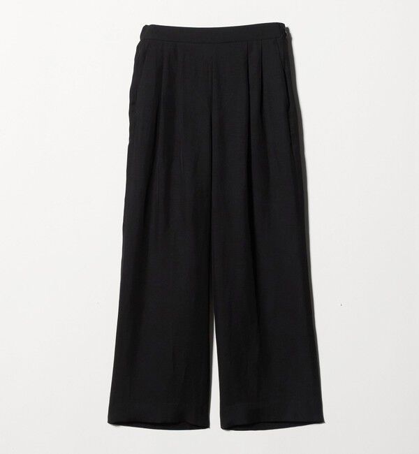 UNITED ARROWS「タック イージーパンツ ‐ウォッシャブル‐」|チノ|BLACK