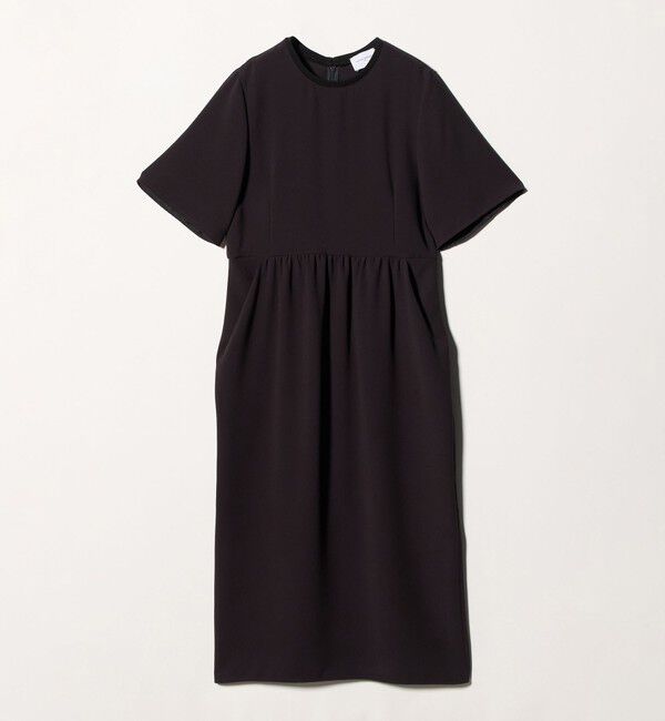 UNITED ARROWS「COMFY ショートスリーブ ワンピース ‐防汚 UVカット ウォッシャブル‐」|ワンピース|DK.GRAY