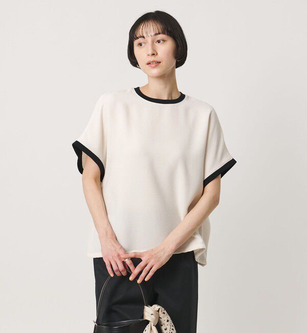UNITED ARROWS「COMFY ドルマン ショートスリーブ ブラウス ‐防汚 UVカット ウォッシャブル‐」|シャツ・ブラウス|OFF WHITE