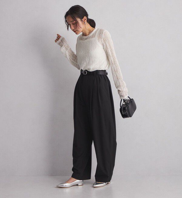 UNITED ARROWS green label relaxing「【WEB限定】＜at ease＞レース プルオーバー カットソー」|Tシャツ・カットソー|