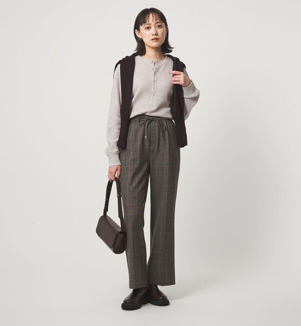 UNITED ARROWS green label relaxing「＜at ease＞ヘンリーネック ワッフル プルオーバー カットソー」|Tシャツ・カットソー|