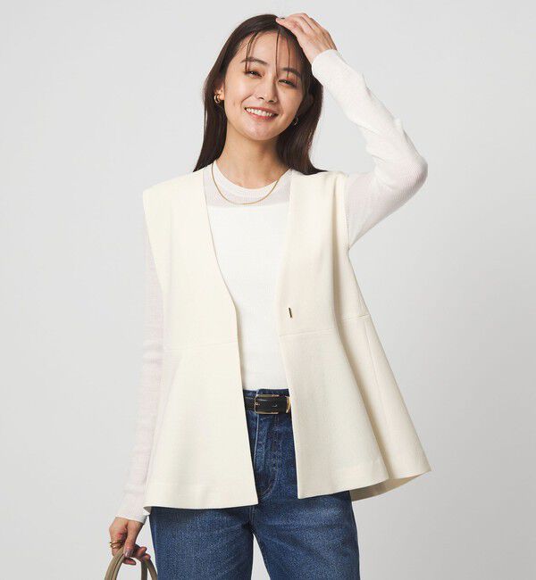 UNITED ARROWS green label relaxing「［size SHORTあり］fleurie(フルリー) ペプラム ジレ」|ベスト・ジレ|