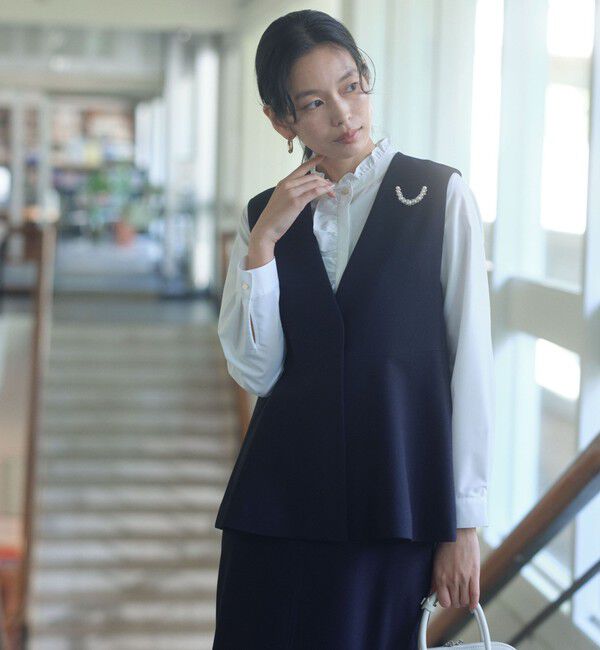 UNITED ARROWS green label relaxing「［size SHORTあり］fleurie(フルリー) ペプラム ジレ」|ベスト・ジレ|