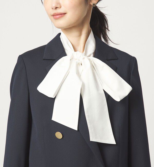 UNITED ARROWS green label relaxing「［size SHORTあり］ボウタイ ギャザー ブラウス」|シャツ・ブラウス|