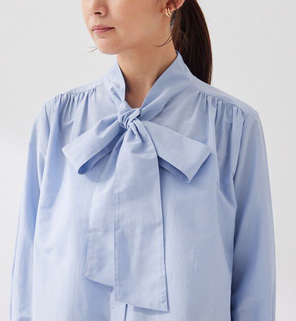UNITED ARROWS green label relaxing「［size SHORTあり］ボウタイ ギャザー ブラウス」|シャツ・ブラウス|