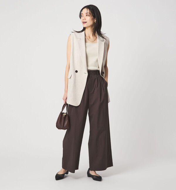 UNITED ARROWS green label relaxing「［size SHORTあり］グロッシー ワイド パンツ」|その他|