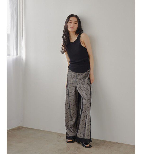 EMMEL REFINES「＜EMMEL REFINES＞EM ドットチュール レイヤー パンツ」|チノ|