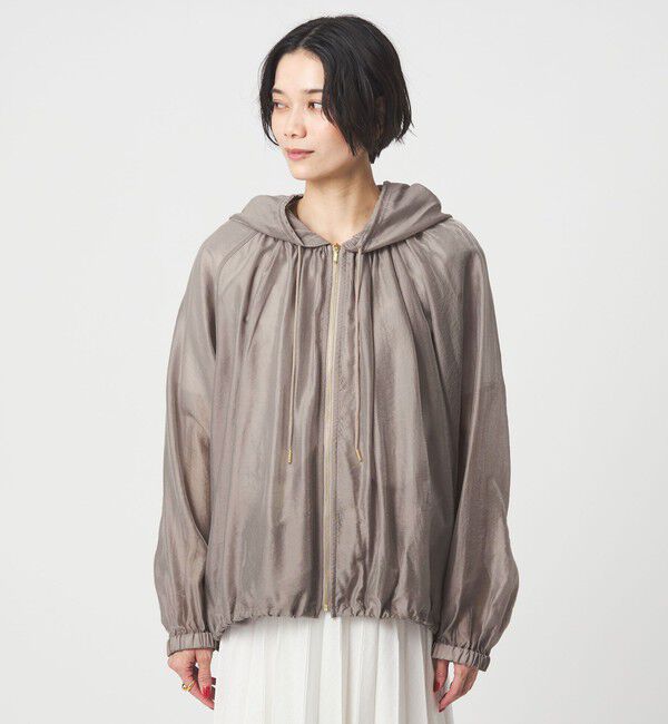 UNITED ARROWS green label relaxing「シアー ギャザー フード ブルゾン」|ブルゾン・スタジャン|