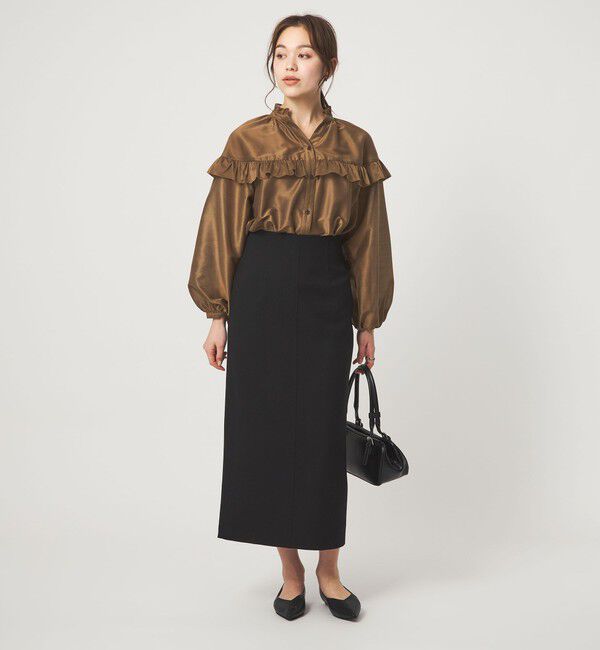 UNITED ARROWS green label relaxing「カールマイヤー ヨーク フリル ブラウス マシンウォッシャブル 通気性」|シャツ・ブラウス|