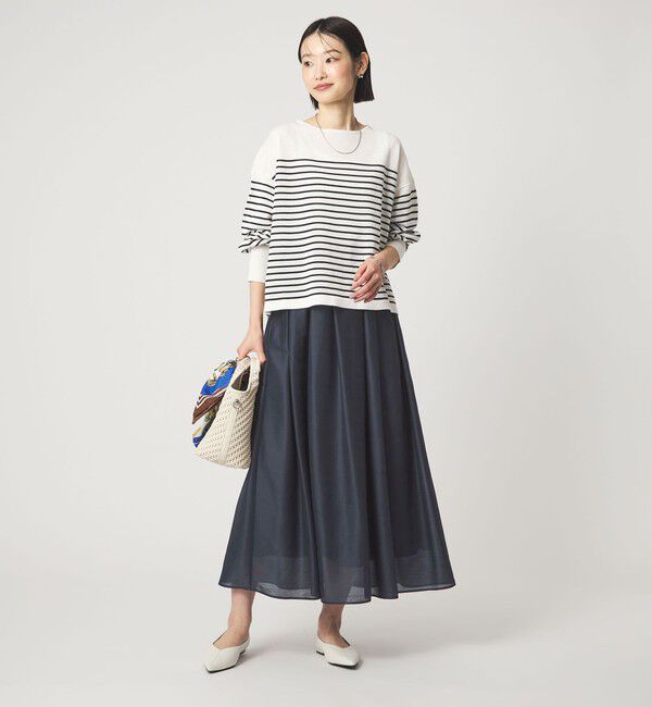 UNITED ARROWS green label relaxing「カールマイヤー タック ギャザー スカート」|フレア|