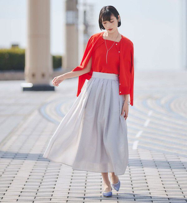 UNITED ARROWS green label relaxing「カールマイヤー タック ギャザー スカート」|フレア|その他1