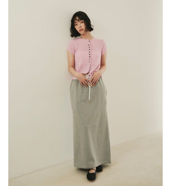 EMMEL REFINES「＜EMMEL REFINES＞EM ソフトニット ボタン ショートスリーブ」|ニット・セーター|