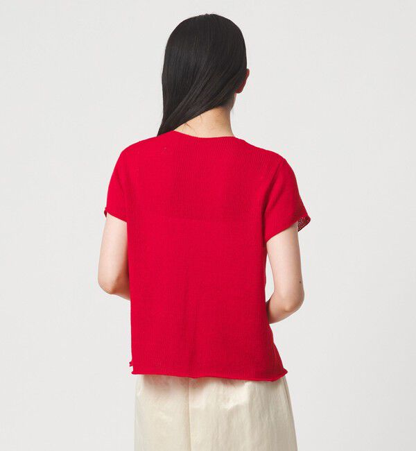 EMMEL REFINES「＜EMMEL REFINES＞EM ソフトニット ボタン ショートスリーブ」|ニット・セーター|