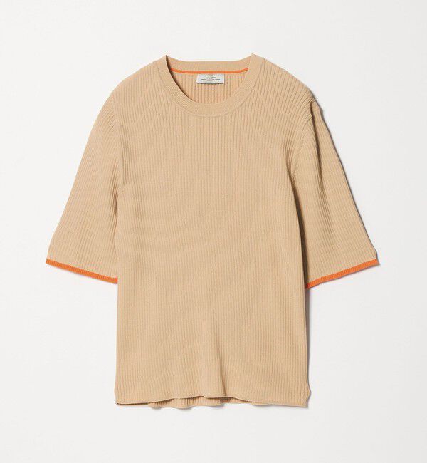 UNITED ARROWS green label relaxing「【WEB限定】＜at ease＞ソデサキ バイカラー 5分袖 プルオーバー ニット」|ニット・セーター|