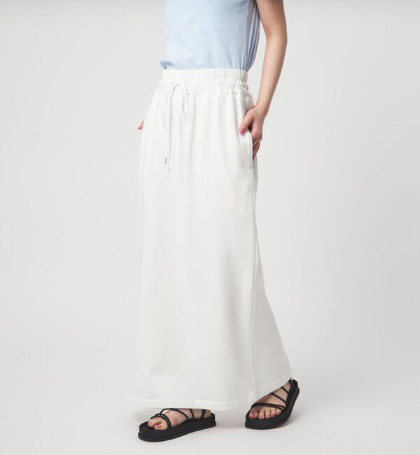 EMMEL REFINES「＜EMMEL REFINES＞EM ソフトウラケ スウェット スカート」|スカート|WHITE