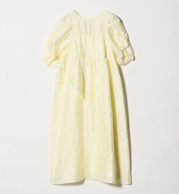 EMMEL REFINES「＜ANDRESD＞ANDRESD バブルスリーブ ジャガード ワンピース＜ Select by EMMEL REFINES ＞」|ワンピース|YELLOW