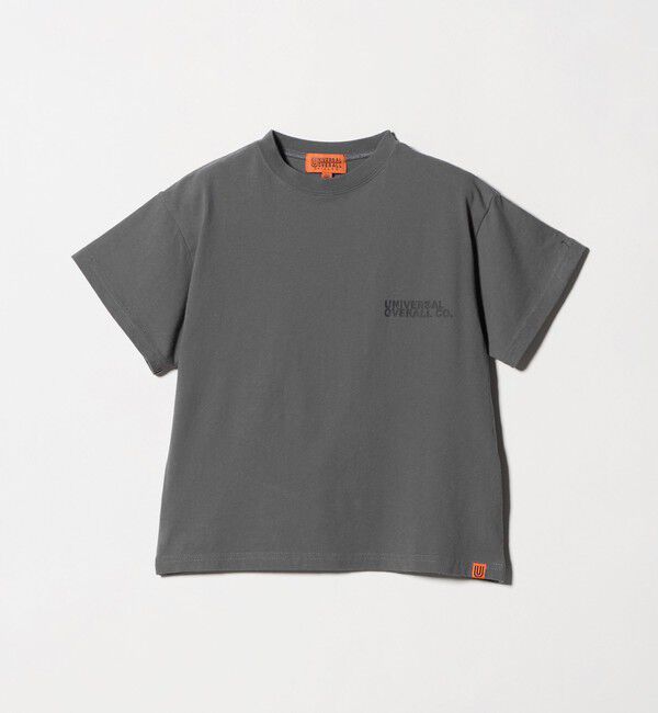 UNITED ARROWS green label relaxing「【別注】＜UNIVERSAL OVERALL＞ロゴ Tシャツ / キッズ  100cm-130cm」|Tシャツ・カットソー|MD.GRAY