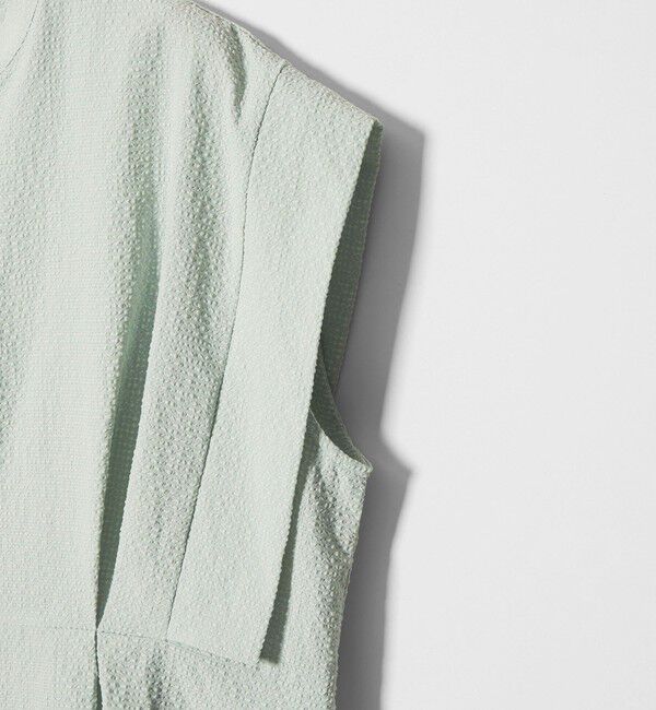 EMMEL REFINES「＜EMMEL REFINES＞EM バンドカラー タック ショートスリーブ シャツ」|シャツ・ブラウス|