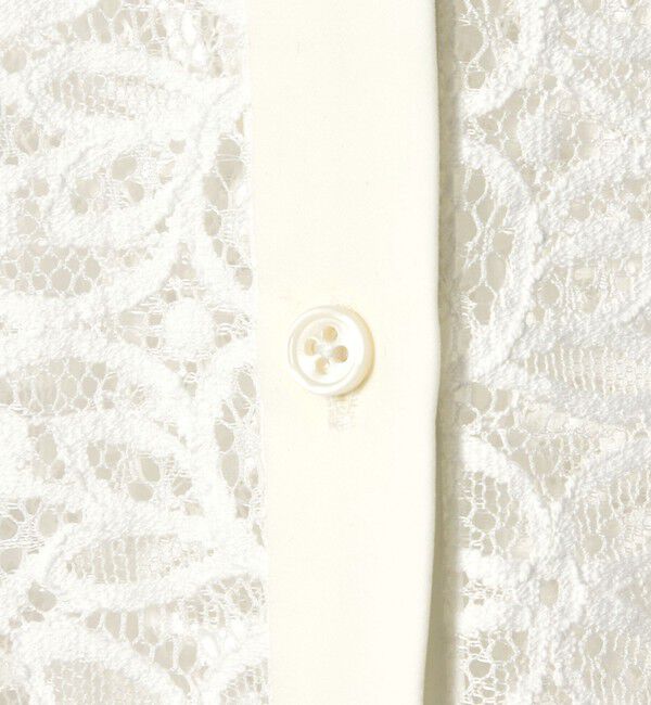 EMMEL REFINES「＜EMMEL REFINES＞EM ラッセルレース ショートスリーブ シャツ」|シャツ・ブラウス|