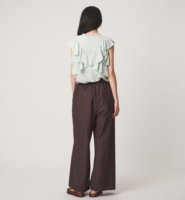 EMMEL REFINES「＜EMMEL REFINES＞EM フィブリルサテン フリル ブラウス」|シャツ・ブラウス|