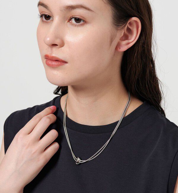 BEAUTY&YOUTH UNITED ARROWS「スネークチェーン&times;ビーンモチーフ 2連ネックレス」|ネックレス|