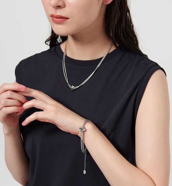 BEAUTY&YOUTH UNITED ARROWS「スネークチェーン&times;ビーンモチーフ 2連ネックレス」|ネックレス|