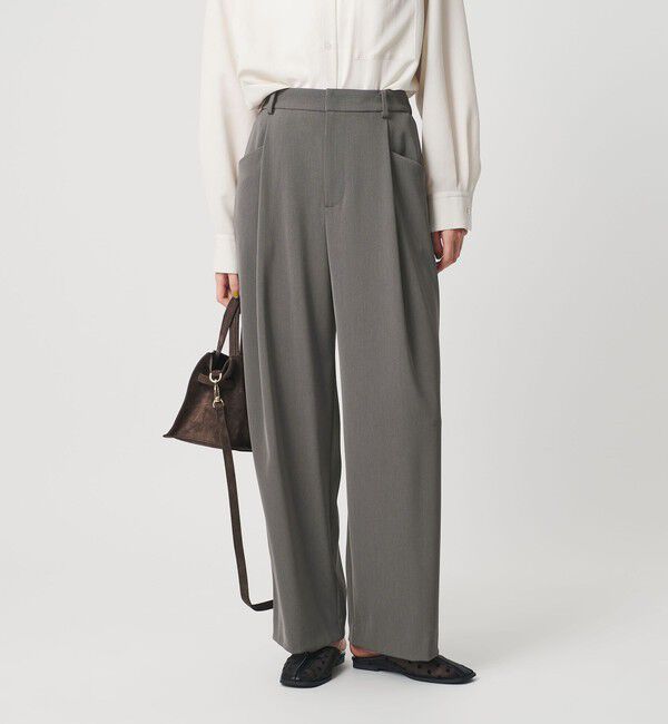 BEAUTY&YOUTH UNITED ARROWS「ポリエステルブレンド ツイルバックゴムパンツ」|スラックス|MD.GRAY