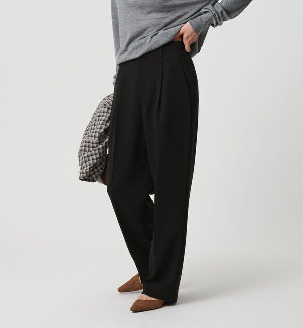 BEAUTY&YOUTH UNITED ARROWS「タックワイドストレートパンツ ウォッシャブル」|スラックス|