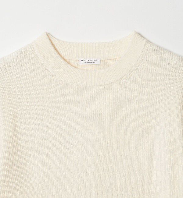 BEAUTY&YOUTH UNITED ARROWS「【WEB限定 WARDROBE SMART】マシーンウォッシャブル ウールミックス アゼ クルーネック」|ニット・セーター|