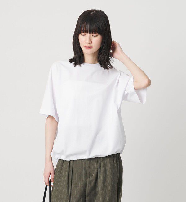 BEAUTY&YOUTH UNITED ARROWS「ヘム ドローストリング 5分袖 Tシャツ」|Tシャツ・カットソー|
