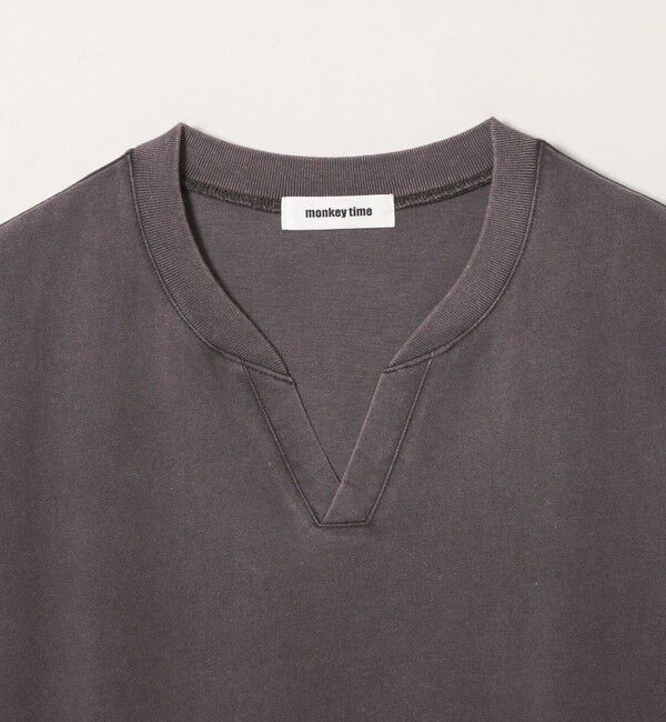 MONKEY TIME「ガーメントダイ クルーネック スキッパー」|Tシャツ・カットソー|