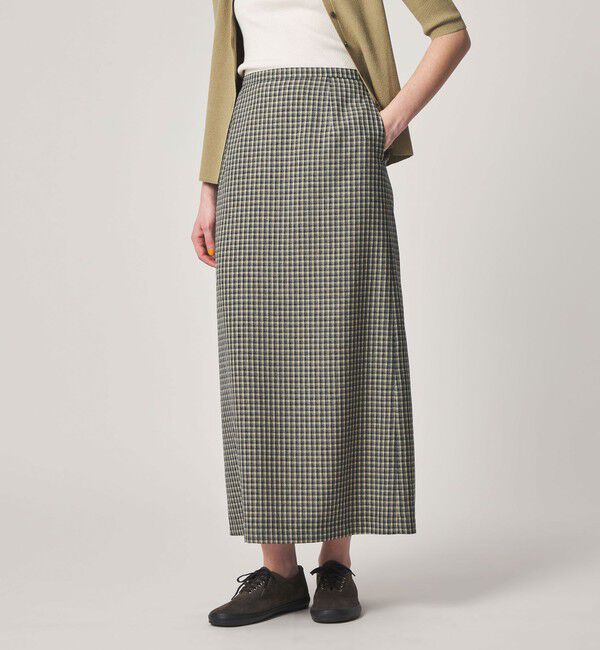 STEVEN ALAN「＜Steven Alan＞チェック ロング スカート」|スカート|NAVY