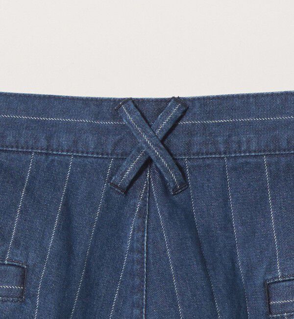 MONKEY TIME「ライトオンス ストライプ デニム 2P ワイド パンツ」|チノ|