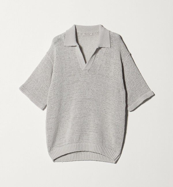 BEAUTY&YOUTH UNITED ARROWS「テープヤーン スキッパー ショートスリーブ ニット ウォッシャブル」|ニット・セーター|