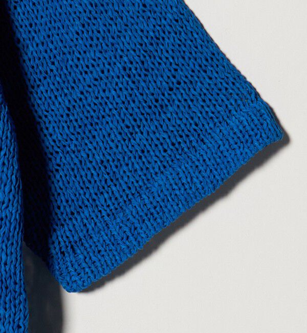 BEAUTY&YOUTH UNITED ARROWS「テープヤーン スキッパー ショートスリーブ ニット ウォッシャブル」|ニット・セーター|