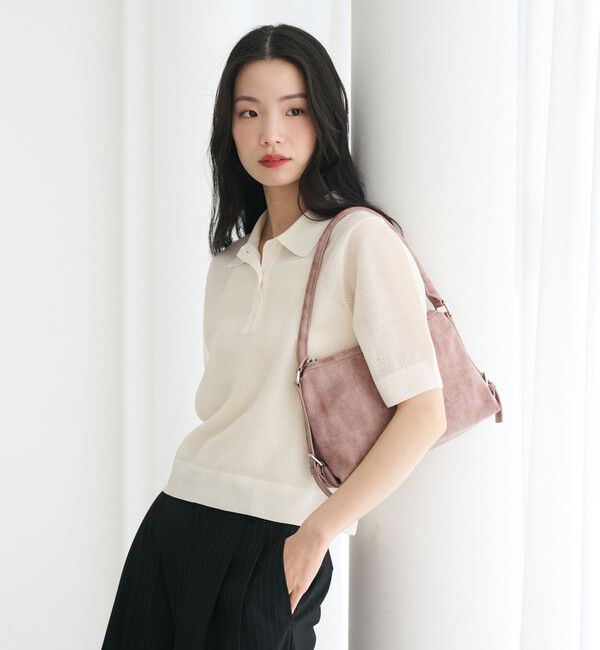 BEAUTY&YOUTH UNITED ARROWS「メッシュ ポロニット プルオーバー ウォッシャブル」|ニット・セーター|