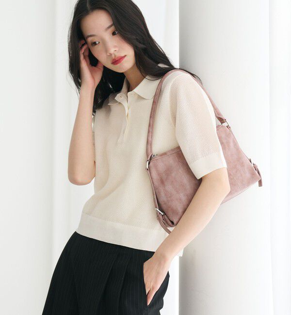 BEAUTY&YOUTH UNITED ARROWS「メッシュ ポロニット プルオーバー ウォッシャブル」|ニット・セーター|