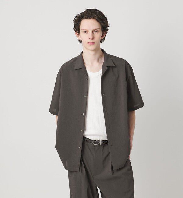 MONKEY TIME「RENU TROシリーズ オープン カラー シャツ -セットアップ対応-」|シャツ・ブラウス|