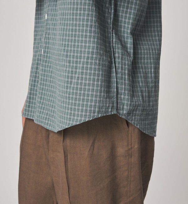 STEVEN ALAN「＜Steven Alan＞ ドビー チェック リバースシーム ショートスリーブ シャツ」|シャツ・ブラウス|