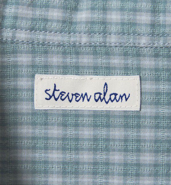 STEVEN ALAN「＜Steven Alan＞ ドビー チェック リバースシーム ショートスリーブ シャツ」|シャツ・ブラウス|