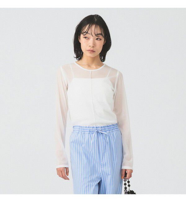 Ray BEAMS 「シアー センター シーム Tシャツ」|Tシャツ・カットソー|WHITE