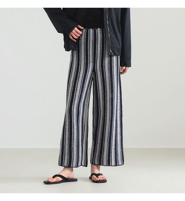Demi-Luxe BEAMS 「Krochet / コットン クロシェ パンツ」|チノ|BLUE&times;GREY